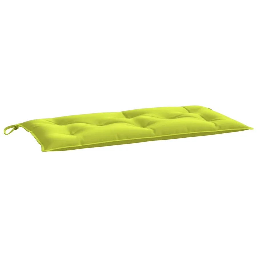 Coussin de banc de jardin vert brillant 110x50x7cm tissu oxford - 2