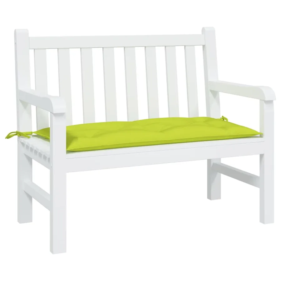 Coussin de banc de jardin vert brillant 110x50x7cm tissu oxford - 3