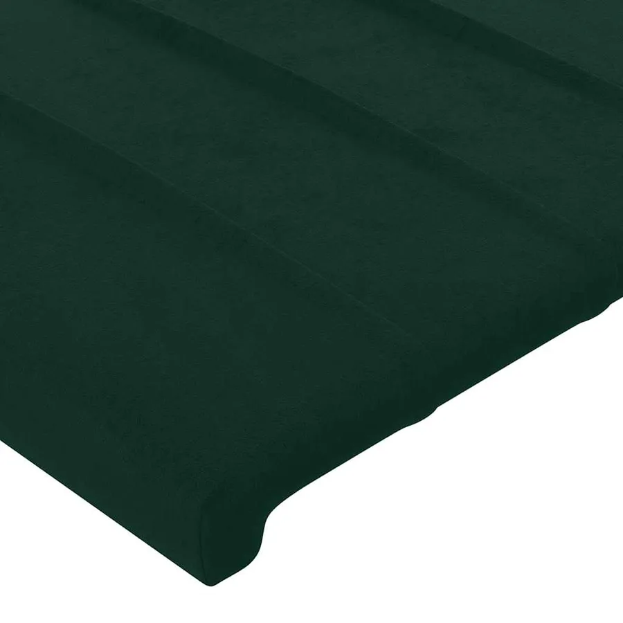 Tête de lit avec oreilles Vert foncé 183x23x78/88 cm Velours - 5