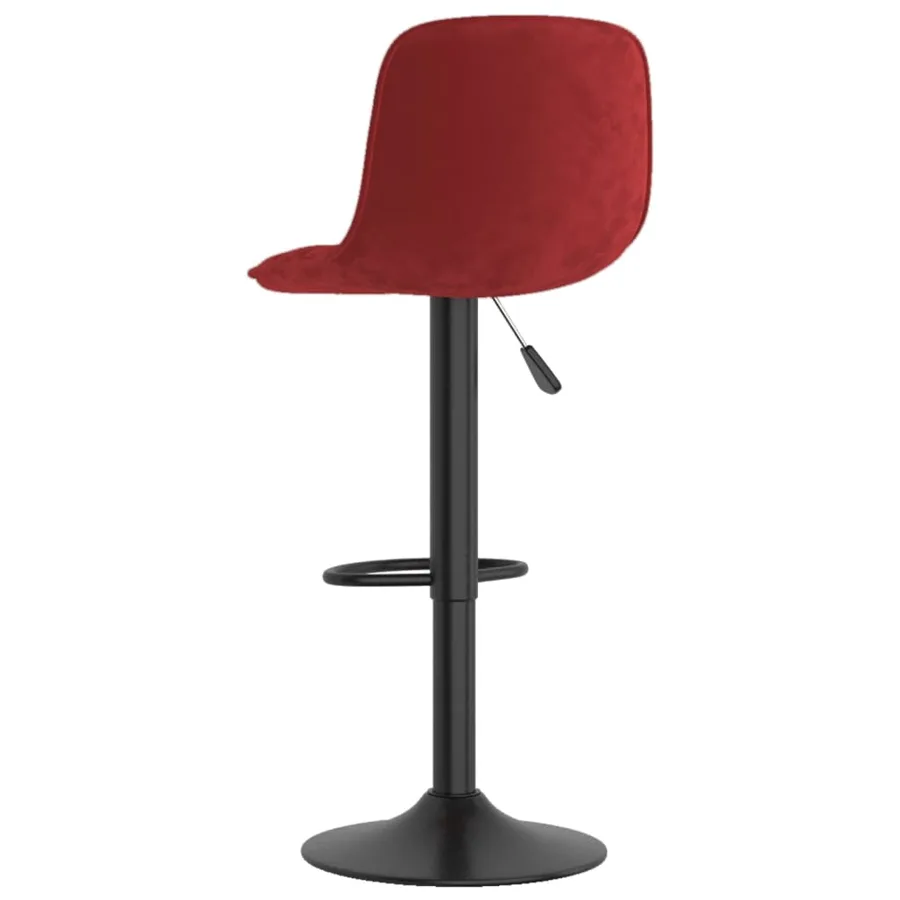 Tabourets de bar lot de 2 rouge bordeaux velours - 6