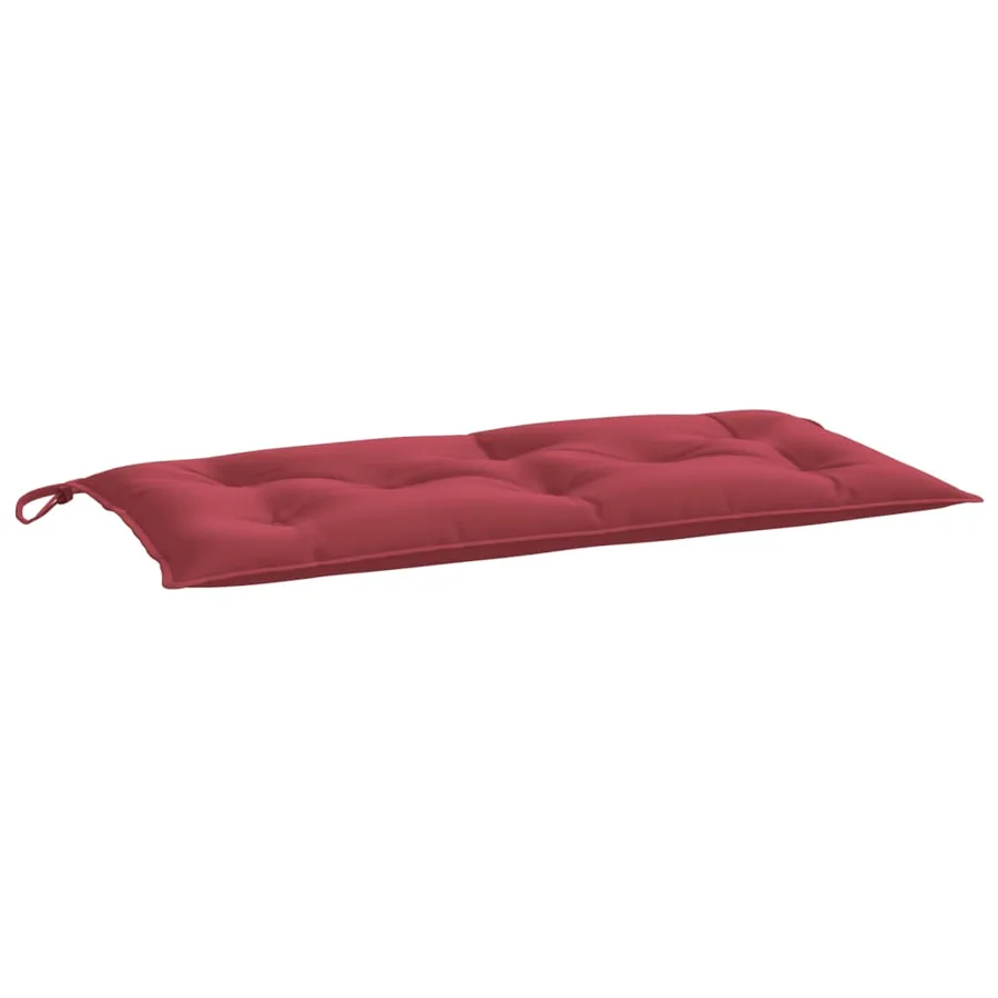 Coussin de banc de jardin rouge bordeaux 110x50x7 cm - 2