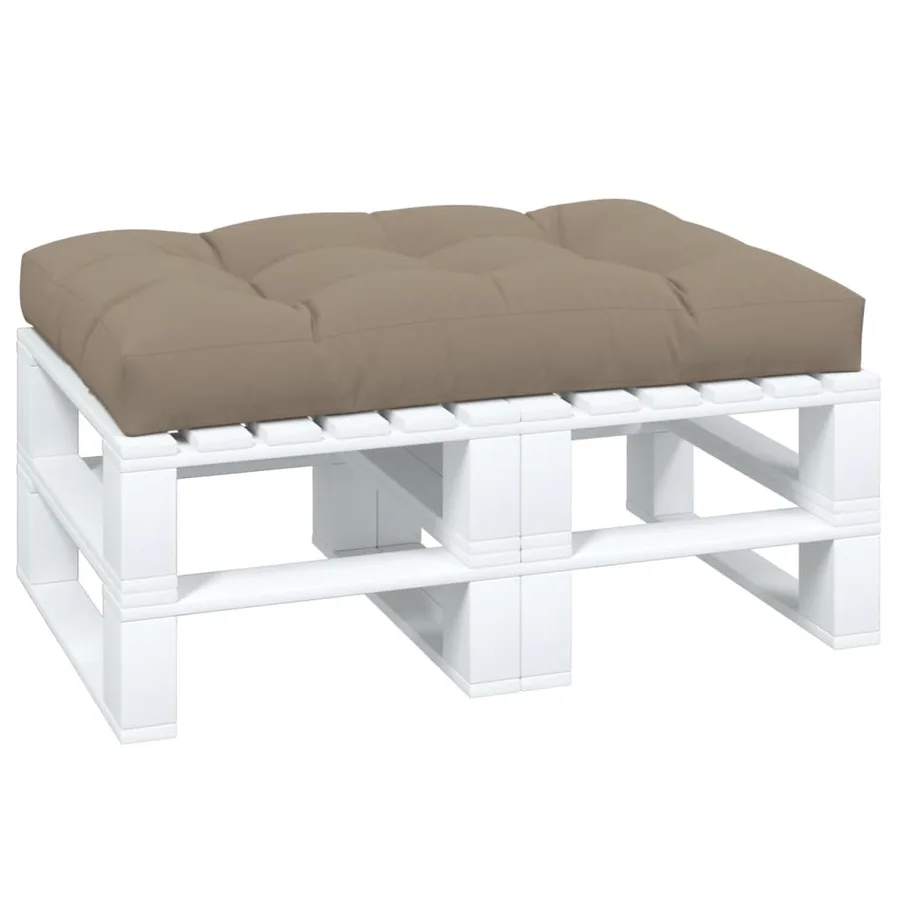 Coussin de palette taupe 120x80x12 cm tissu - 3