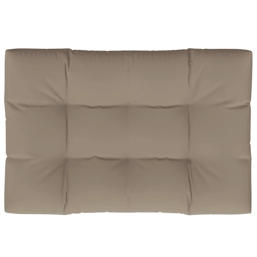 Coussin de palette taupe 120x80x12 cm tissu - 6