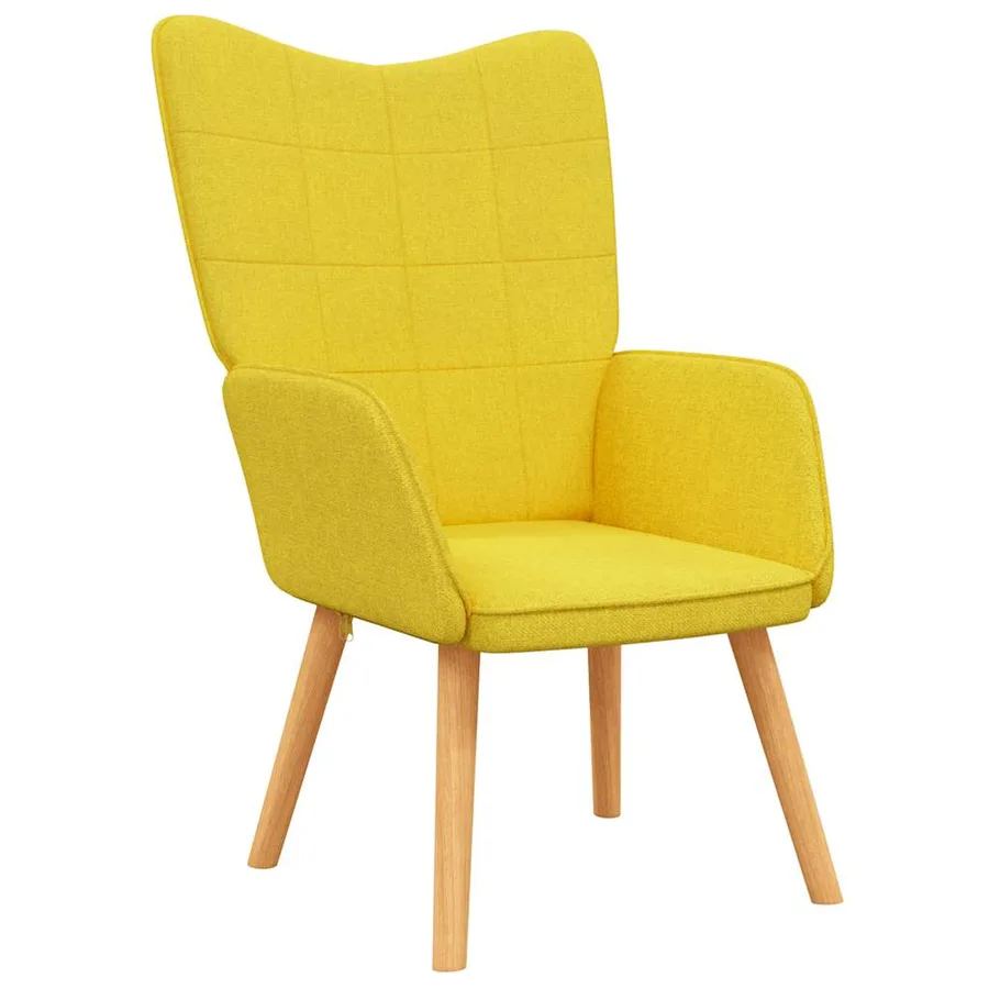 Chaise de relaxation Jaune moutarde Tissu - 2