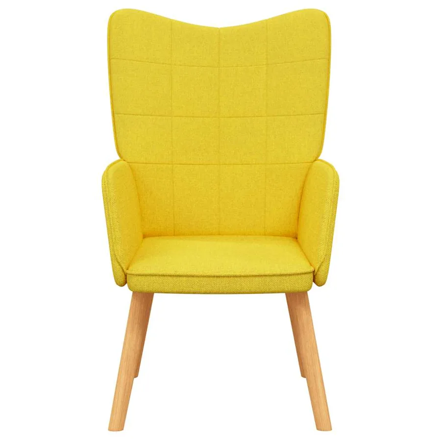 Chaise de relaxation Jaune moutarde Tissu - 3