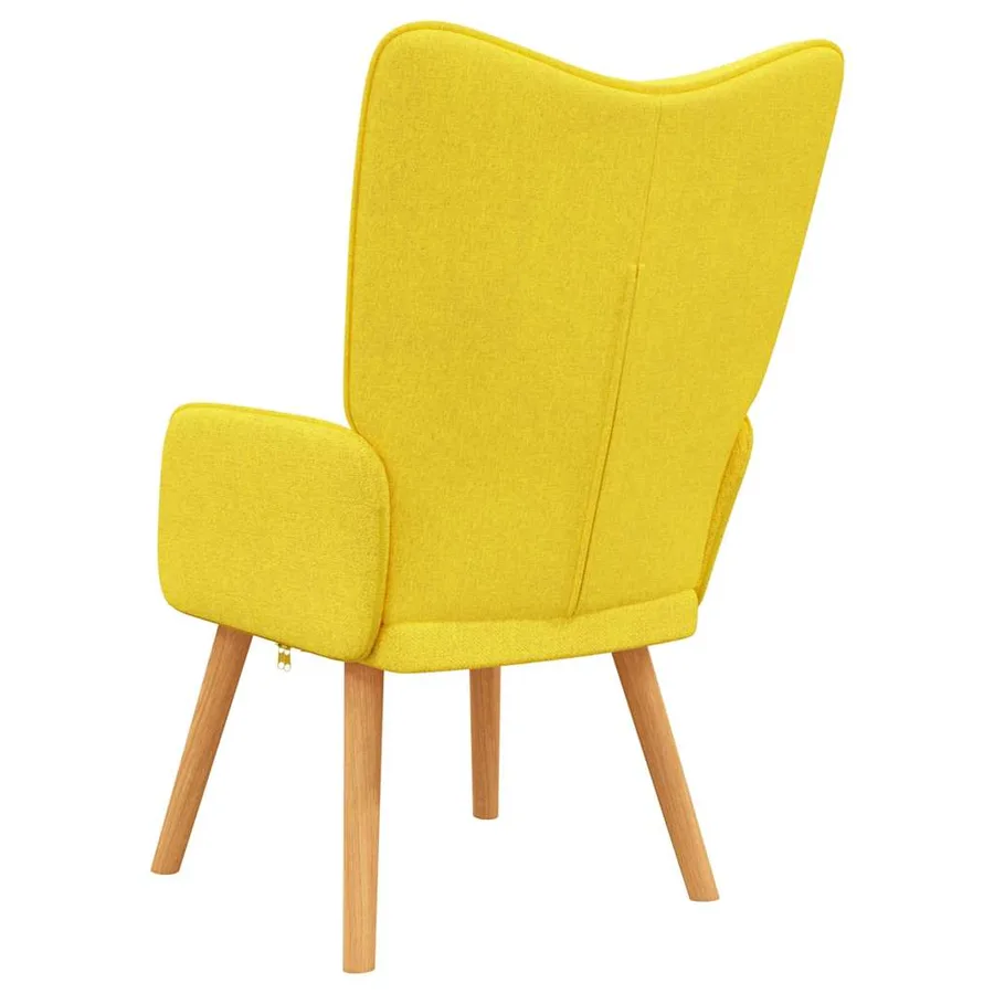 Chaise de relaxation Jaune moutarde Tissu - 5