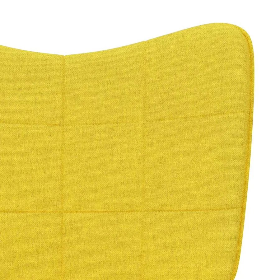 Chaise de relaxation Jaune moutarde Tissu - 6