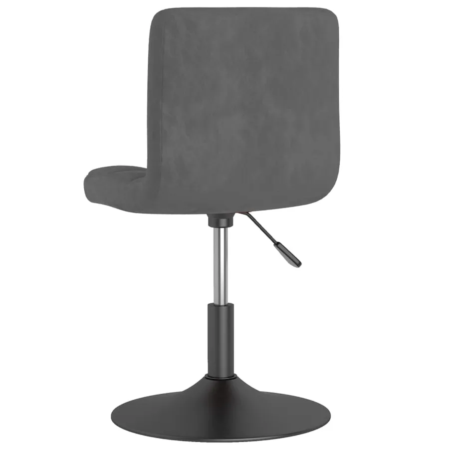 Chaises pivotantes à manger lot de 6 gris foncé velours - 7