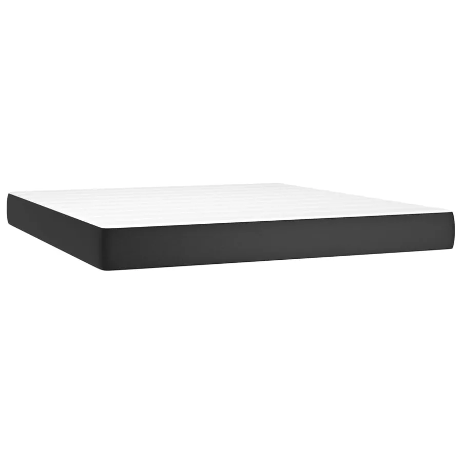 Matelas de lit à ressorts ensachés fermeté moyenne 152x203x20 cm similicuir - 2