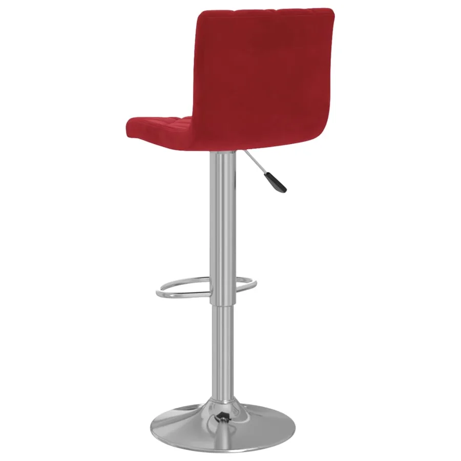 Tabourets de bar lot de 2 rouge bordeaux velours - 6