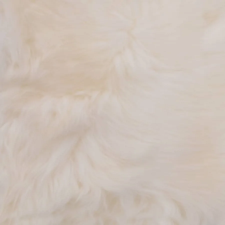 Coussins de chaise lot de 2 Blanc Peau de mouton véritable - 5
