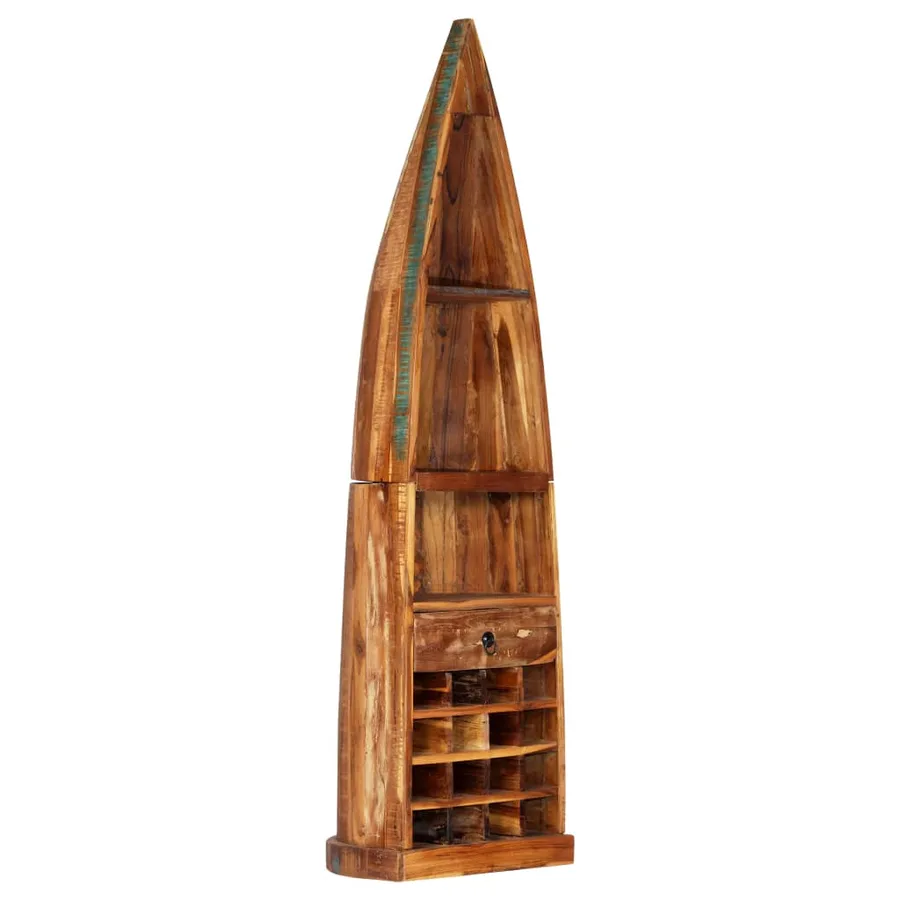 Casier à bouteilles 50 x 40 x 180 cm Bois de manguier massif - 11