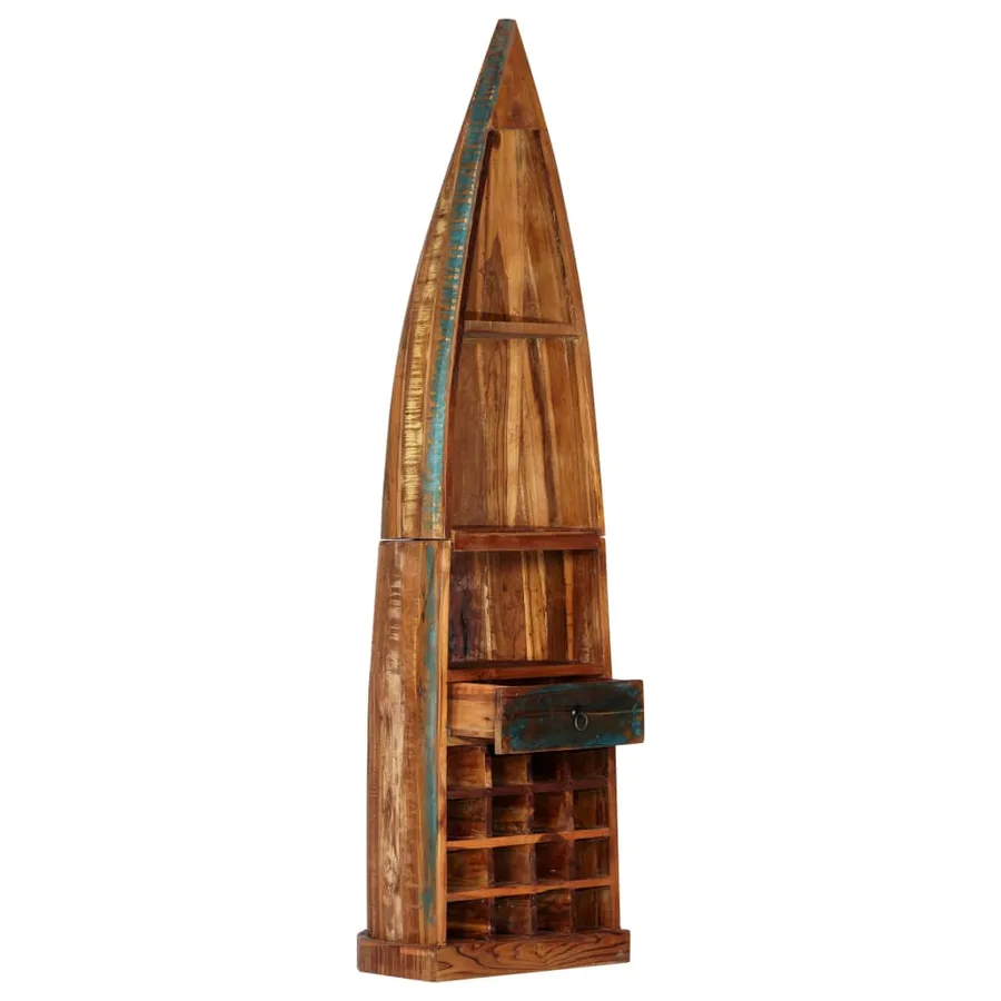 Casier à bouteilles 50 x 40 x 180 cm Bois de manguier massif - 3