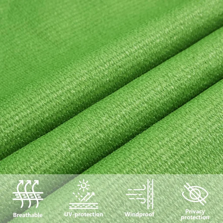 Voile d'ombrage 160 g/m² Vert clair 3x5 m PEHD - 11