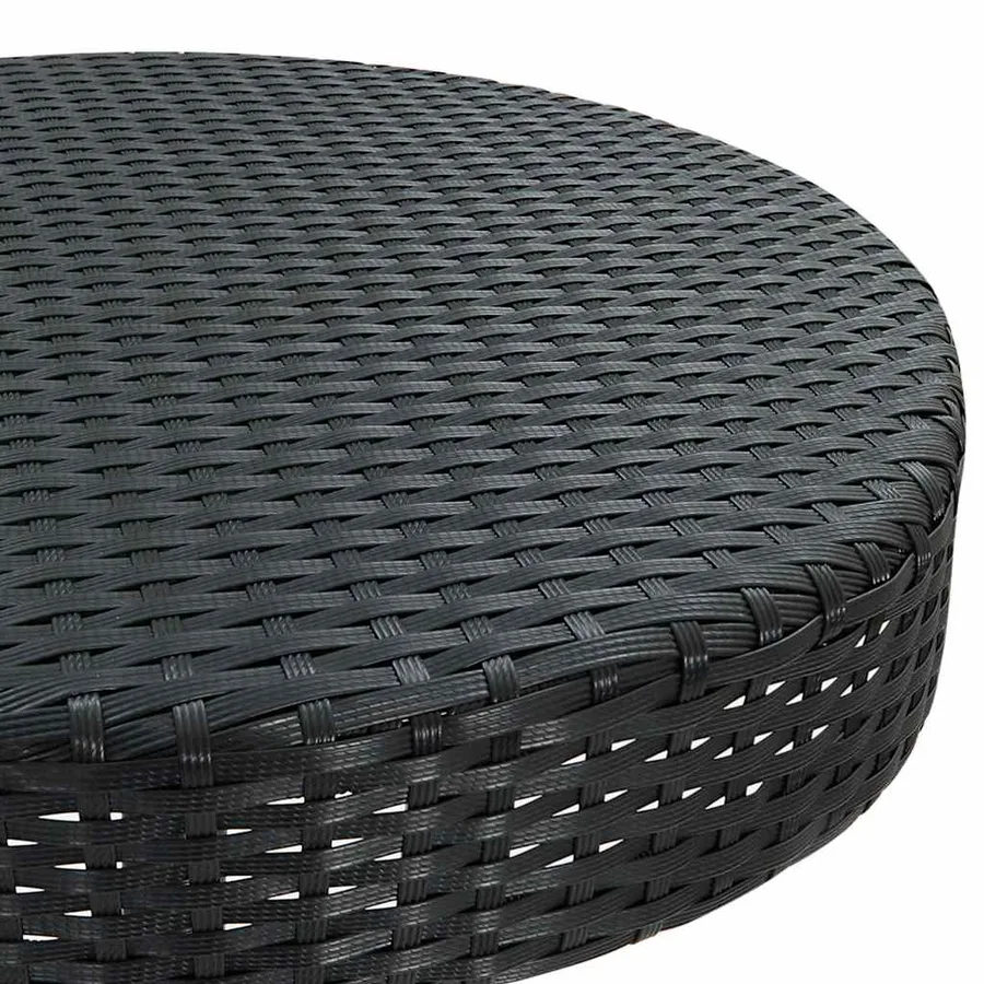 Ensemble de bar de jardin 3 pcs et coussins Résine tressée Noir - 6