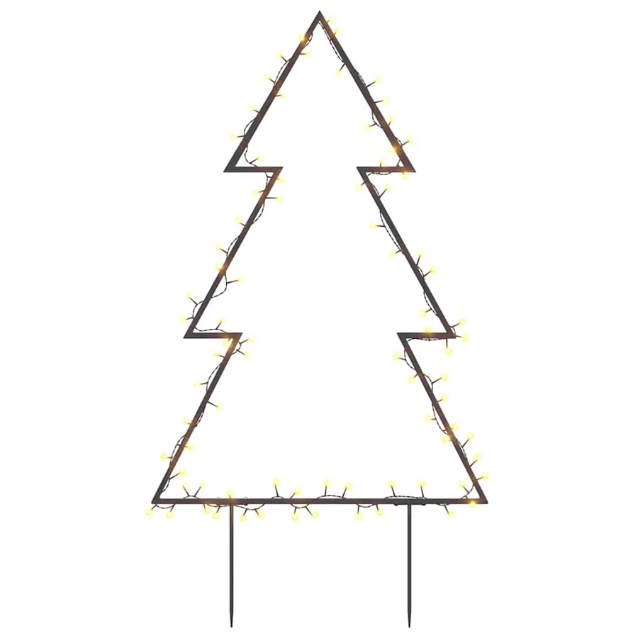 Décoration lumineuse arbre de Noël avec piquets 80 LED 60 cm - 2