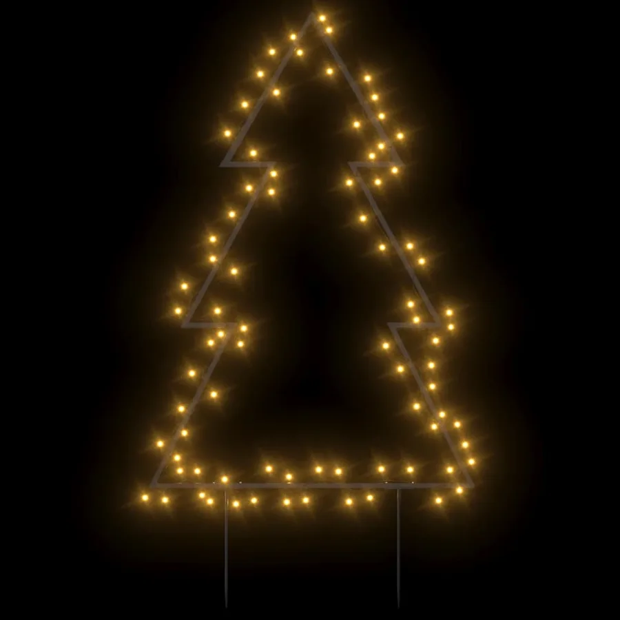 Décoration lumineuse arbre de Noël avec piquets 80 LED 60 cm - 3