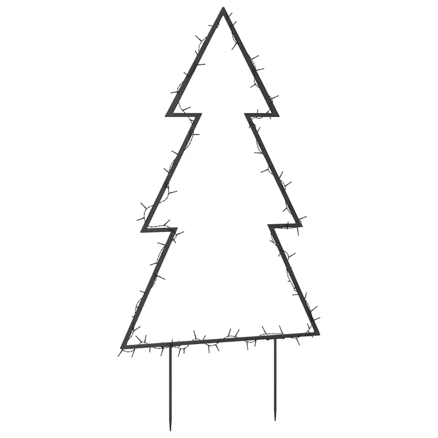 Décoration lumineuse arbre de Noël avec piquets 80 LED 60 cm - 4
