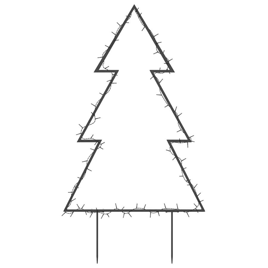 Décoration lumineuse arbre de Noël avec piquets 80 LED 60 cm - 5