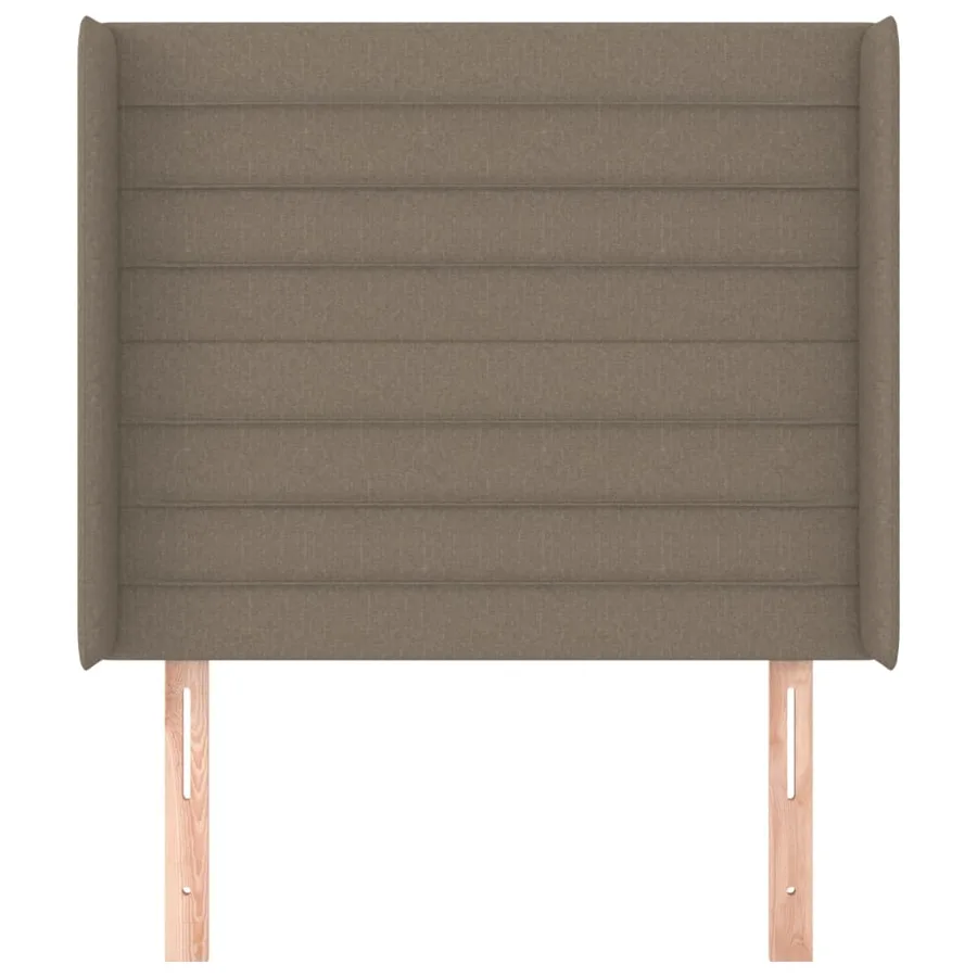 Tête de lit avec oreilles Taupe 93x16x118/128 cm Tissu - 3