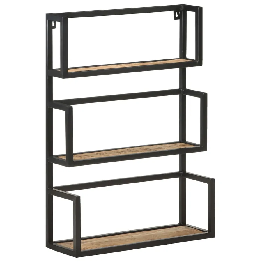 Étagère murale 60x20x85 cm Bois de manguier brut
