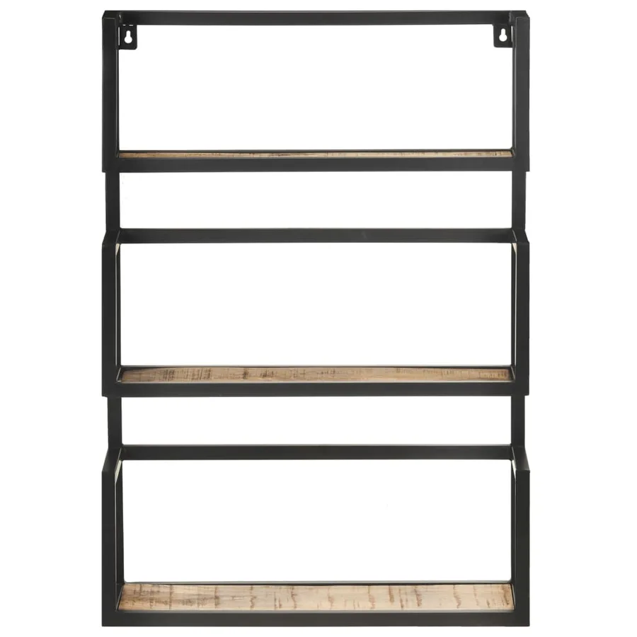 Étagère murale 60x20x85 cm Bois de manguier brut - 2