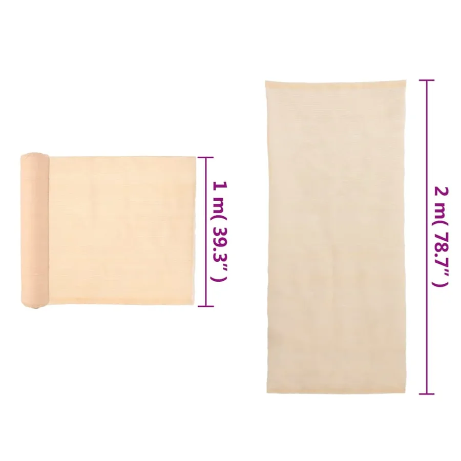 Filet brise-vue PEHD 2 x 10 m Beige - 5