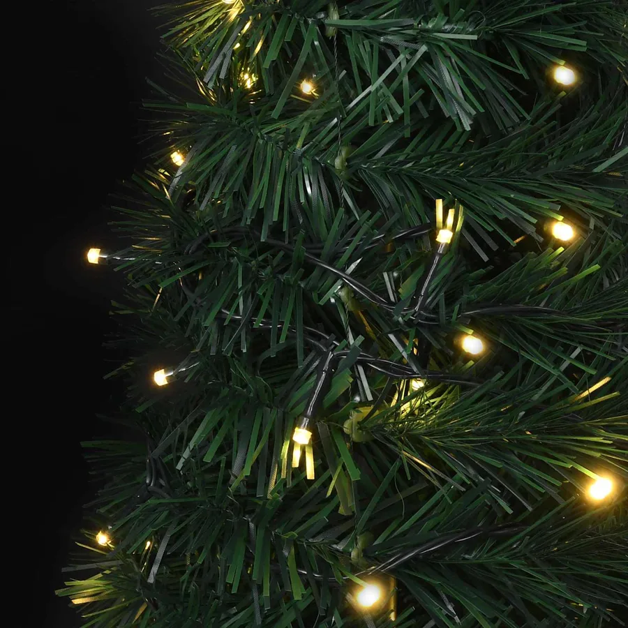 Sapin de Noël with LED String Lights Vert 150 x 150 cm PVC - 4