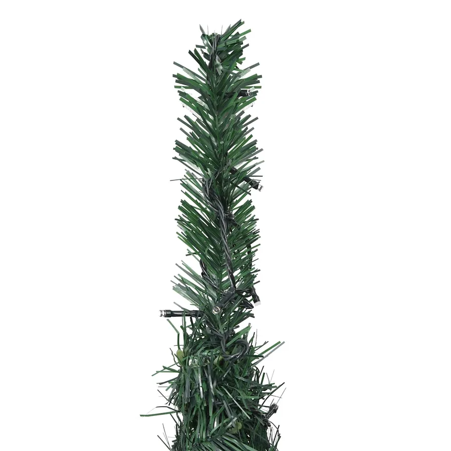 Sapin de Noël with LED String Lights Vert 150 x 150 cm PVC - 6