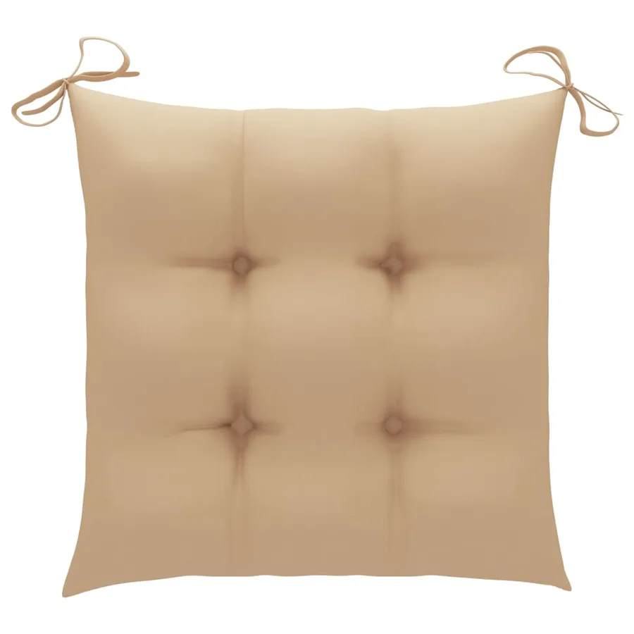 Chaises pliables de jardin lot de 6 avec coussins Bois d'acacia - 12