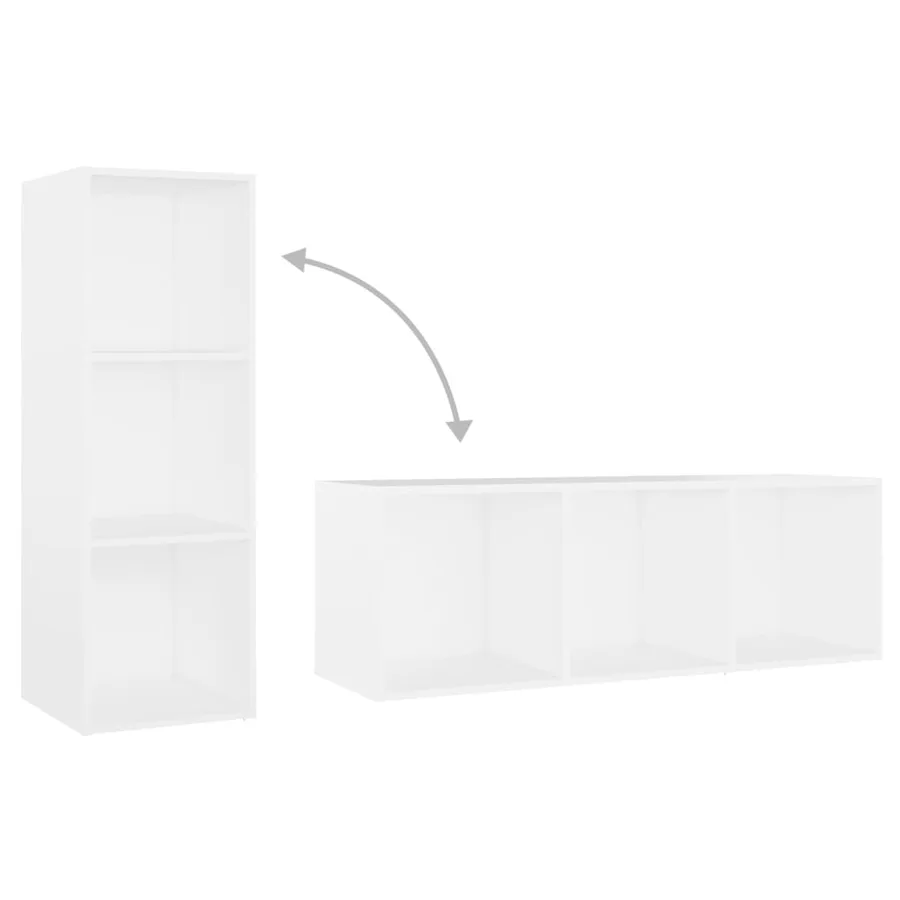Ensemble de meubles TV 3 pcs Blanc Bois d'ingénierie - 7