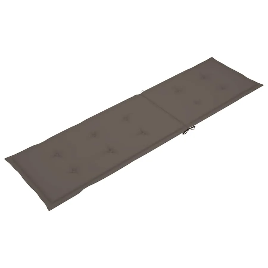 Chaise longue d'extérieur repose-pied et coussin Acacia solide - 8
