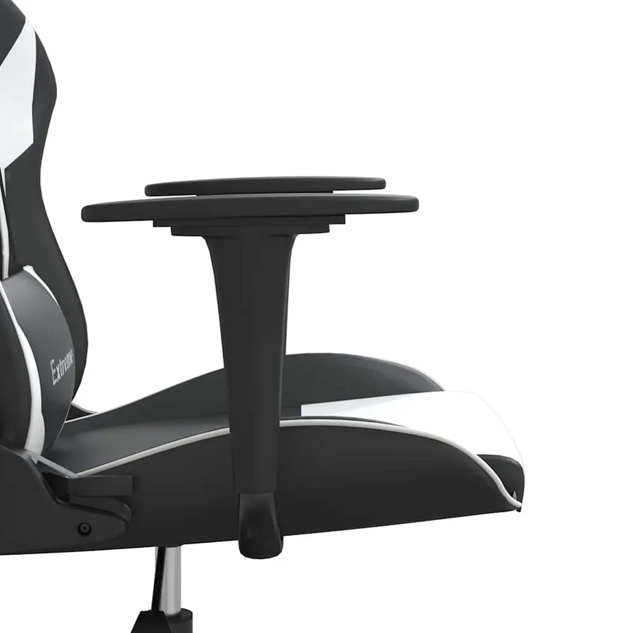 Chaise de jeu de massage Noir et blanc Similicuir - 12