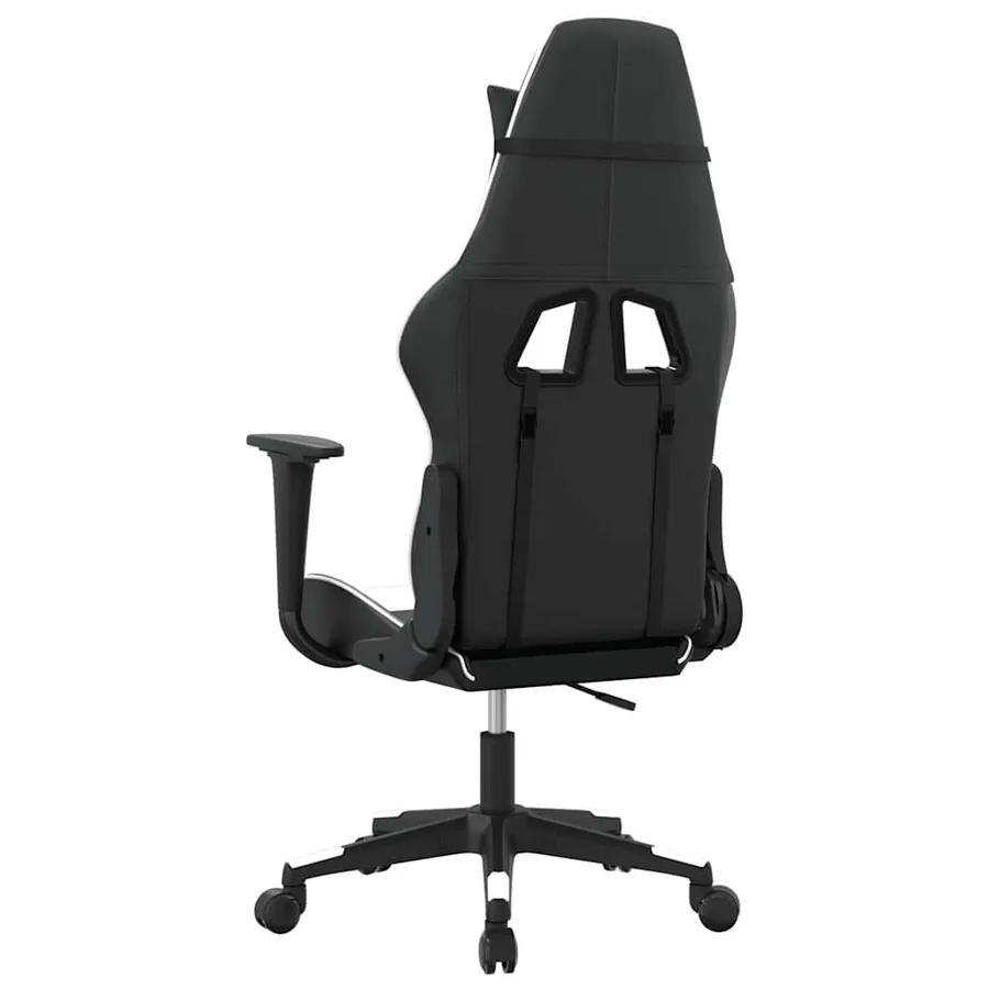 Chaise de jeu de massage Noir et blanc Similicuir - 8