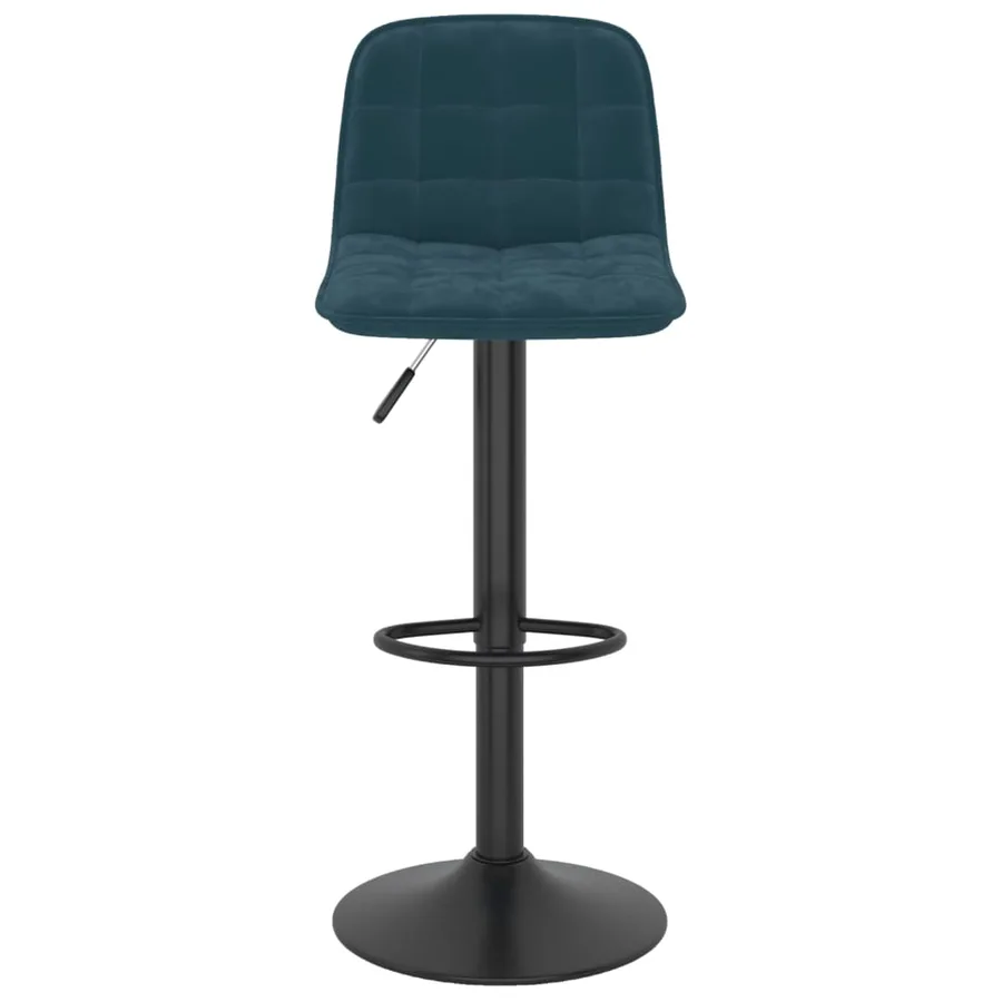Tabourets de bar lot de 2 bleu velours - 4