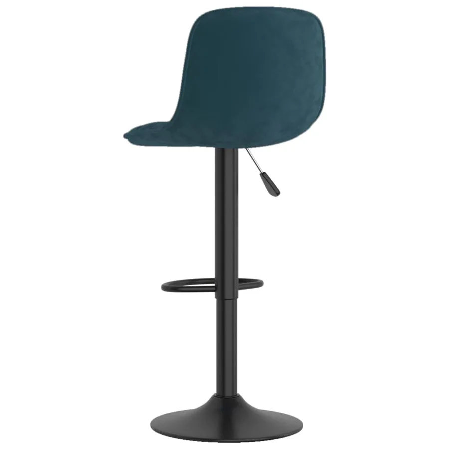 Tabourets de bar lot de 2 bleu velours - 6