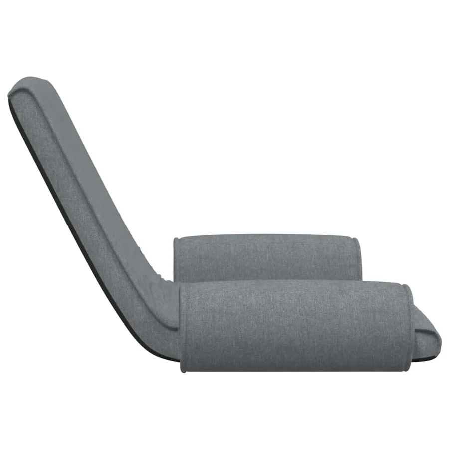 Chaise pliable de sol Gris clair Tissu - 4