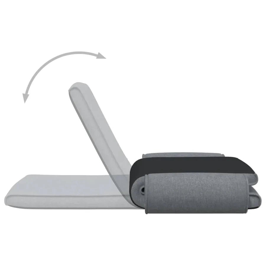 Chaise pliable de sol Gris clair Tissu - 6