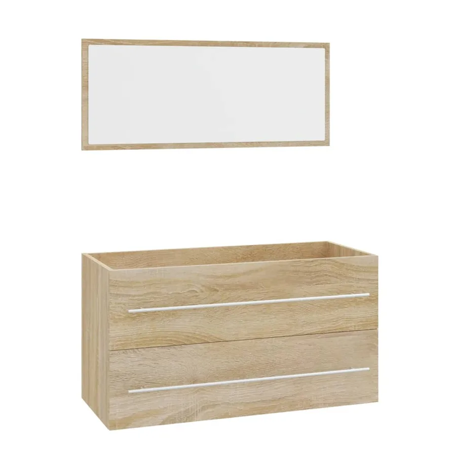 Ensemble de meubles de salle de bain 3 pcs Chêne sonoma - 5