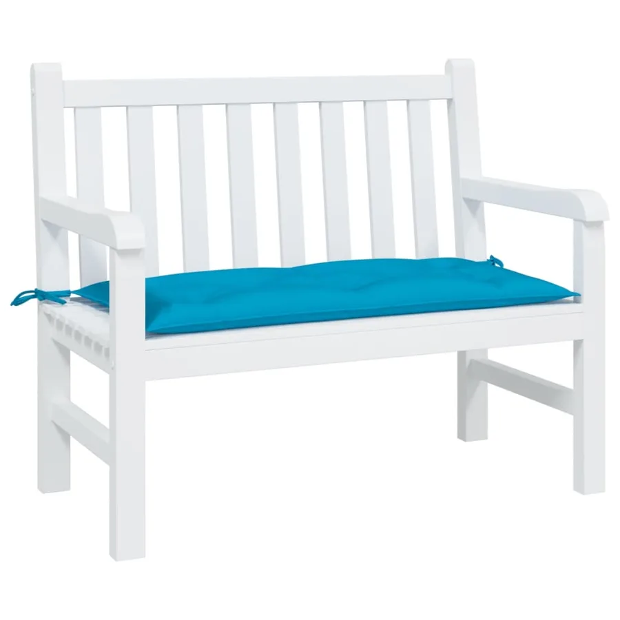 Coussin de banc de jardin bleu clair 110x50x7 cm tissu oxford - 3