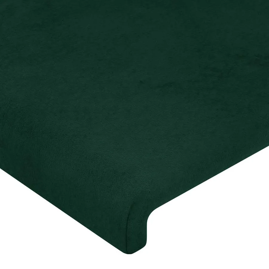 Tête de lit à LED Vert foncé 200x5x118/128 cm Velours - 5