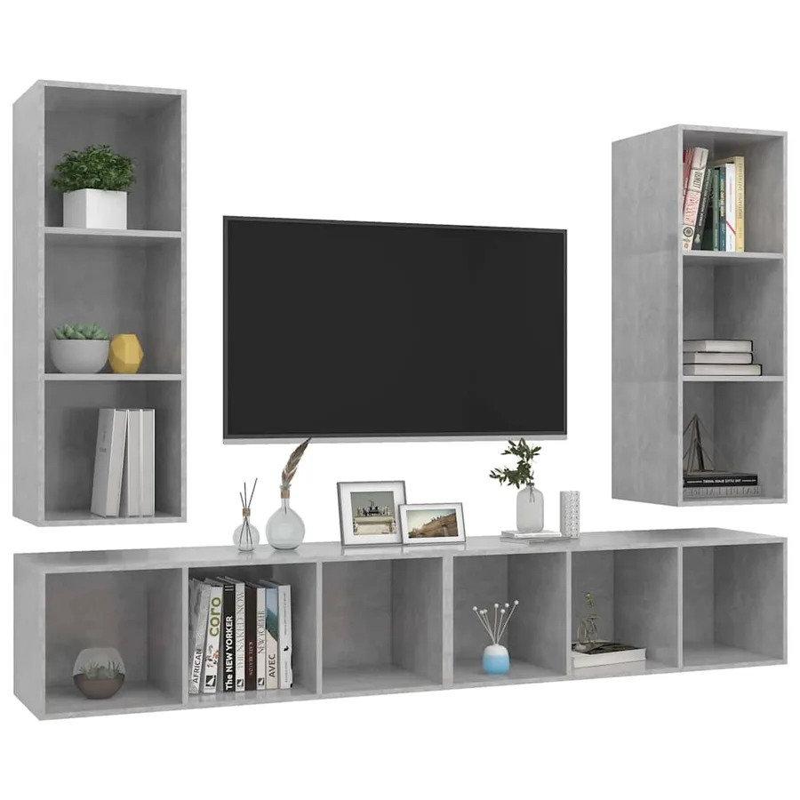 | Meuble TV mural | Montage mural 4 pcs 37 x 37 x 107,5 cm - 3