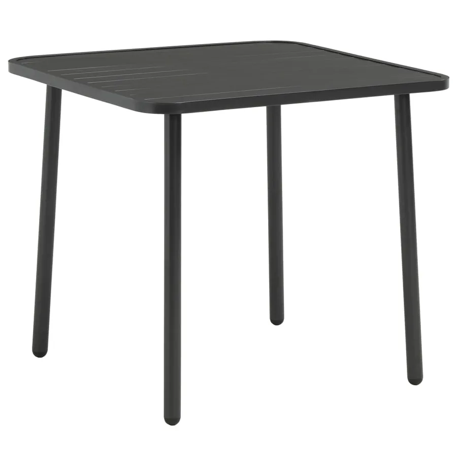 Table de jardin Gris foncé 80x80x72 cm Acier