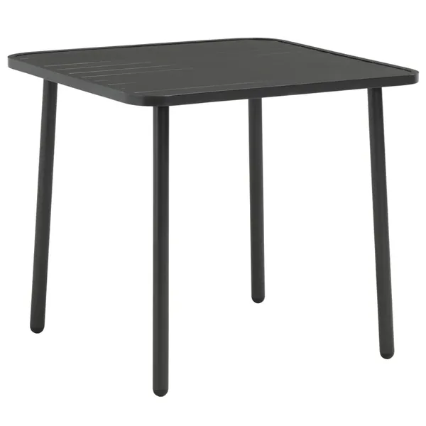 Table de jardin Gris foncé 80x80x72 cm Acier