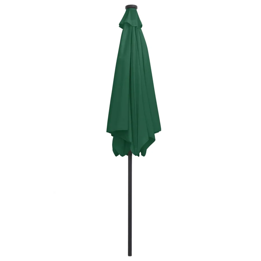 Parasol de jardin avec lumières LED et mât en aluminium vert - 5