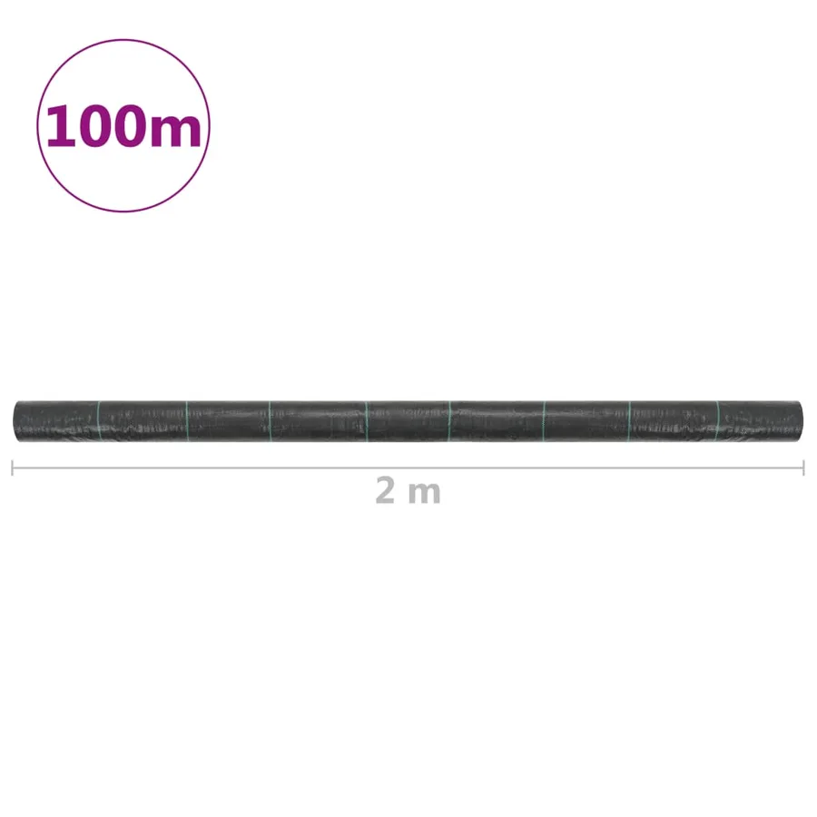 Toile de paillage PP 2 x 100 m Noir - 5