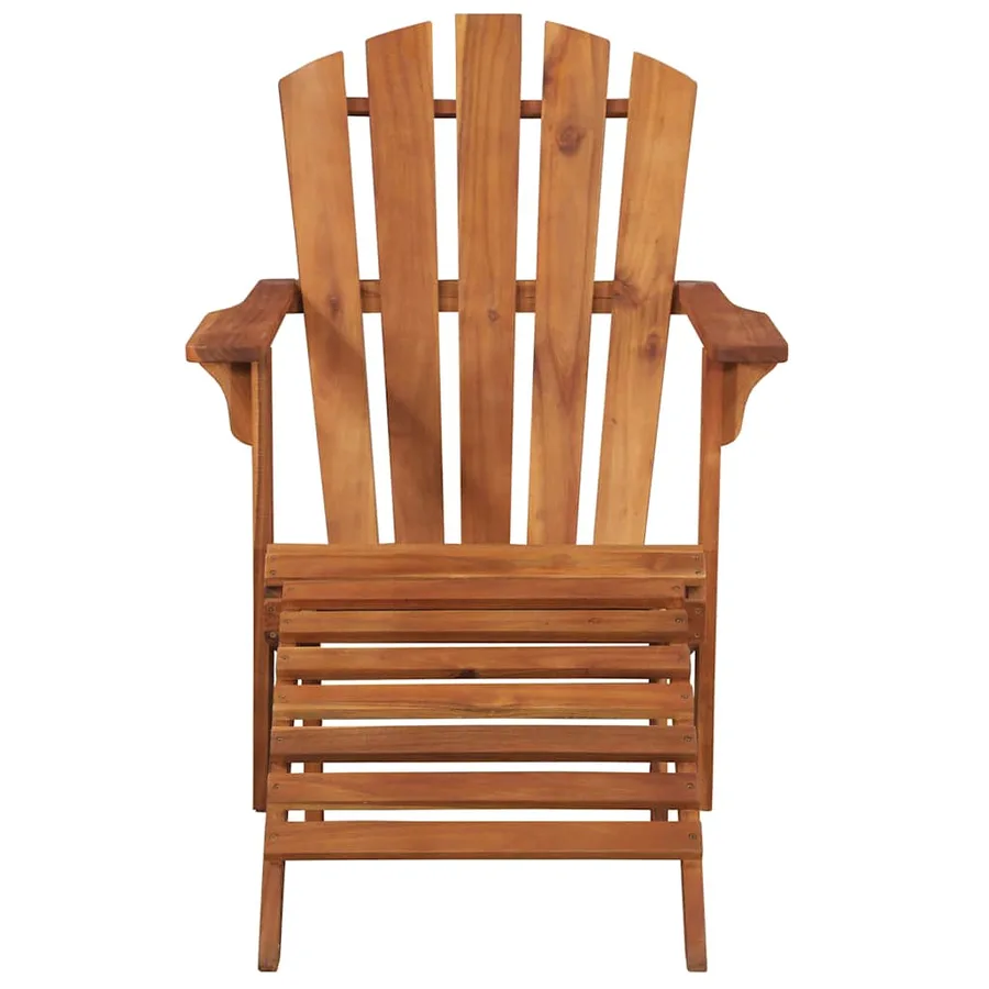 Chaise de jardin Adirondack et repose-pied Bois d'acacia massif - 2