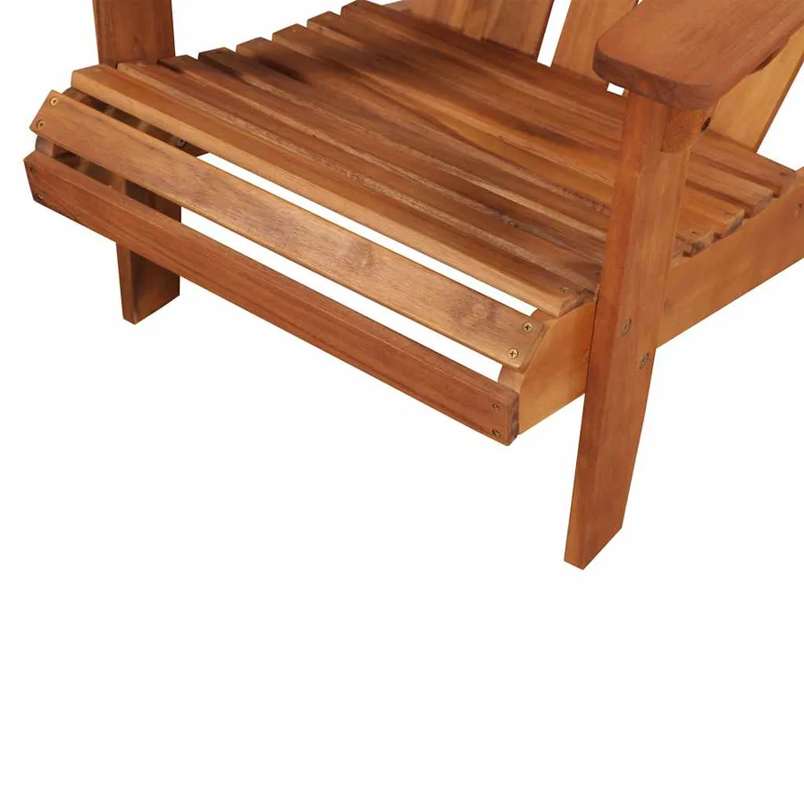 Chaise de jardin Adirondack et repose-pied Bois d'acacia massif - 5