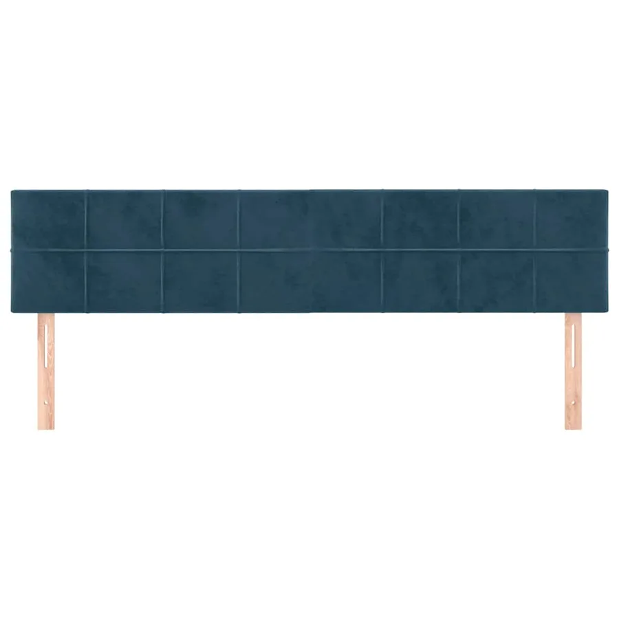 Têtes de lit Bleu foncé 160 x 5 x 78/88 cm Velours - 3