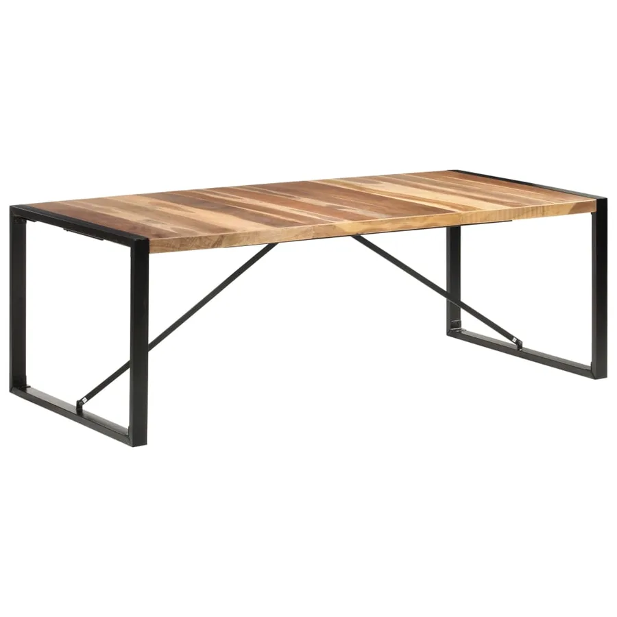 Table à manger 220x100x75 cm bois massif - 10